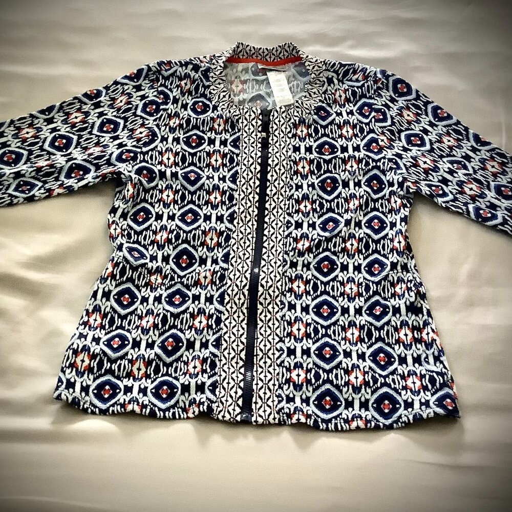 NW/T TOMMY BAHAMA: SIZE 12 SPF ZIP UP JACKET AND STRAPLESS ONE PIECE